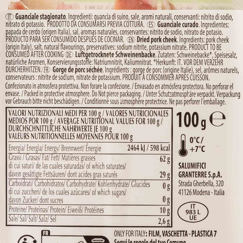 Guanciale en tires Casa Módena 100 g 