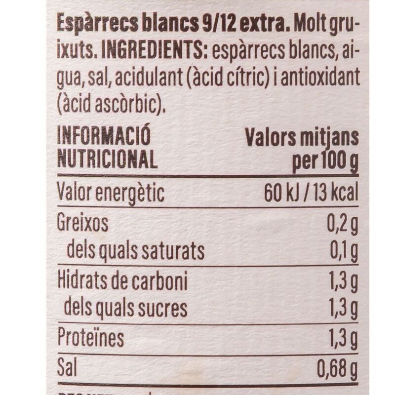 Espárrago blanco 9/12 D.O. BEST 325g