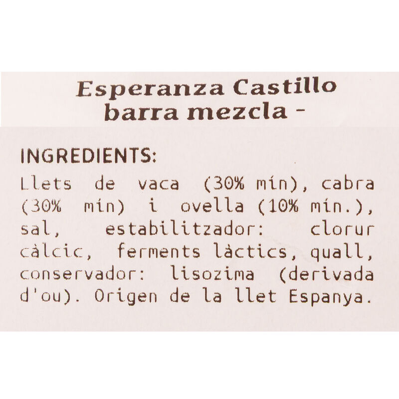 Formatge barra mescla Esperanza Castillo