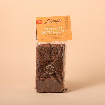 Bizcocho cacao chips, sin gluten y sin lactosa La Granja 350g 