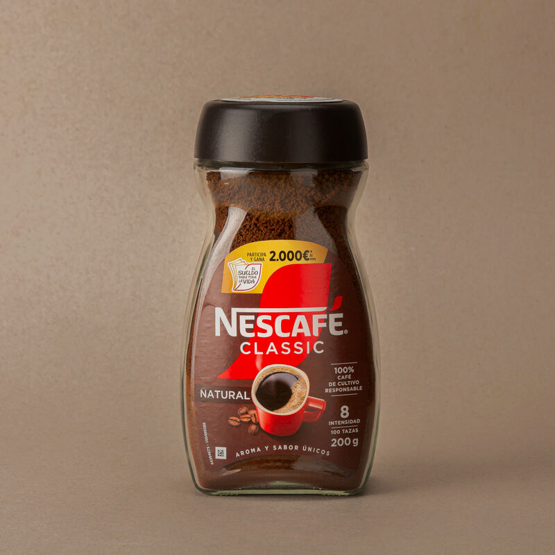 Cafè soluble clàssic natural Nescafé 200g 