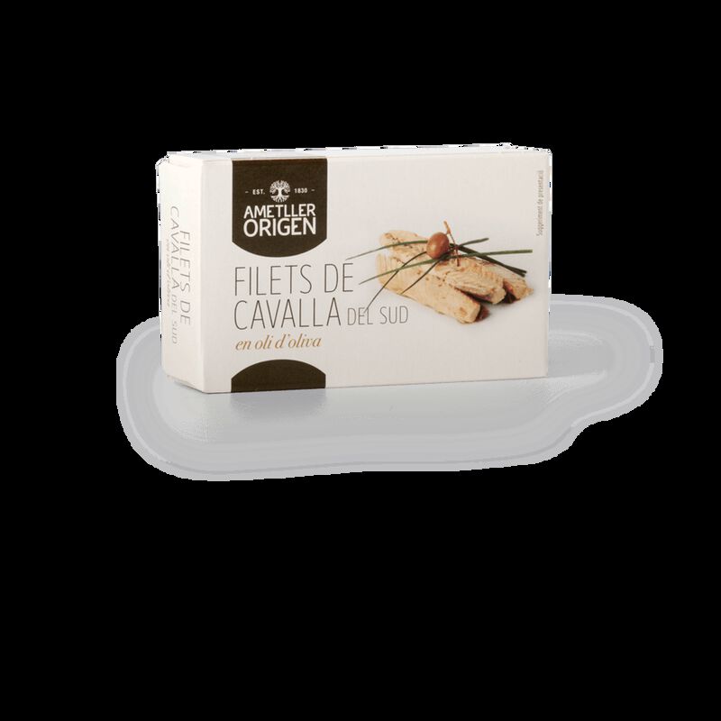 Filetes caballa Sur aceite oliva Ametller Origen 80g