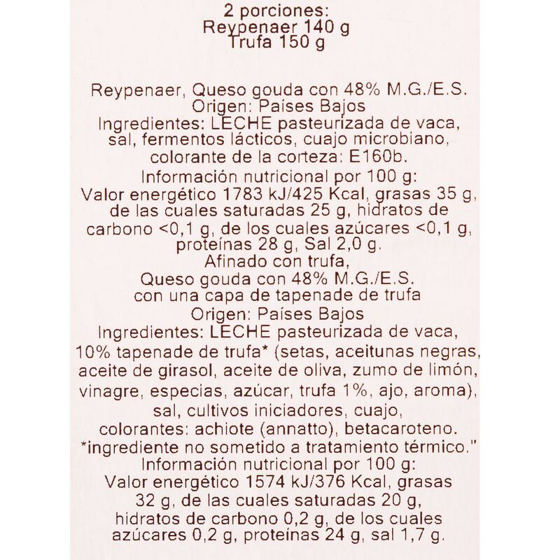 Taula de formatges goudes tòfona 12 mesos Wyngaard 290g 