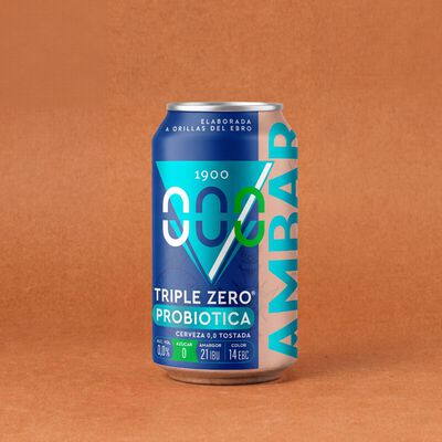 Cerveza 000 probiótica lata Ambar 33cl 
