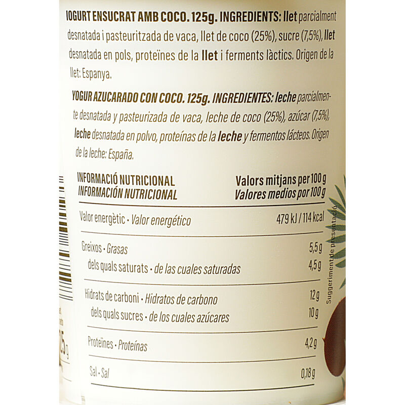 Yogur cremoso de coco Ametller Origen 125g - 4uds.