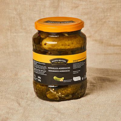 Cogombres agredolços sencers Hugo Reitzel 360g 