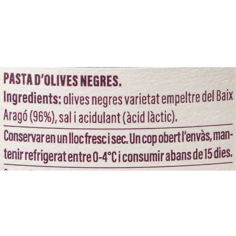 Olivada negra 100% Aragó Ametller Origen 100g 