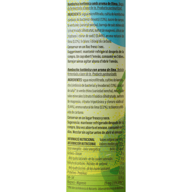 Kombutxa isotònica de llima Ametller Origen 25cl 