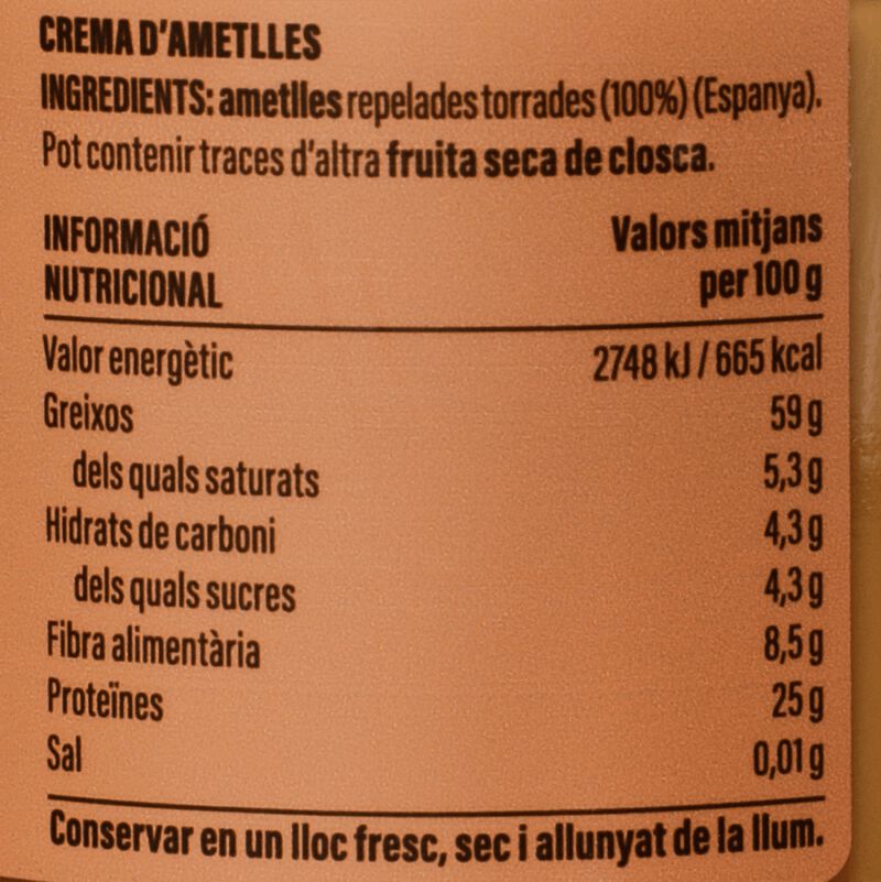 Crema d'ametlla Ametller Origen 180 g 
