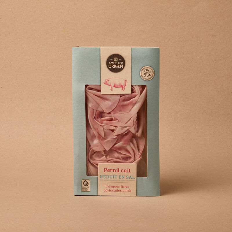 Jamón cocido reducido en sal Ametller Origen 100g 