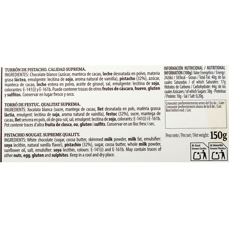 Torró de festuc Vicens 150g 