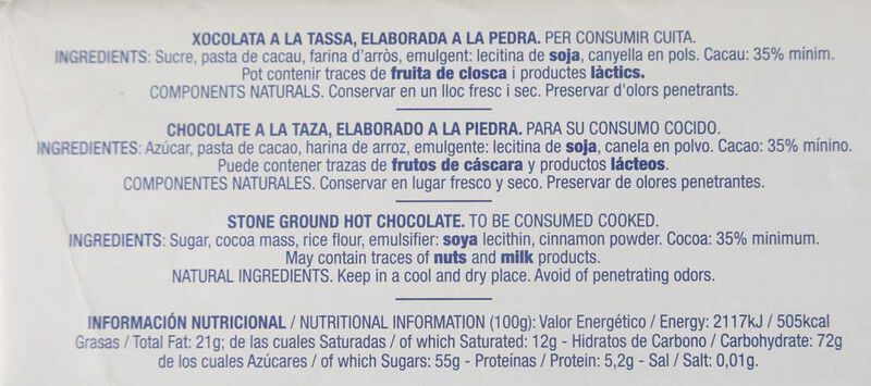 Chocolate Jolonch a la piedra de Agramunt Vicens 350 g