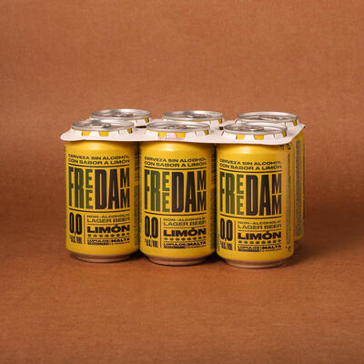 Cerveza en lata Free Limón Damm 33Cl pack 6uds. 