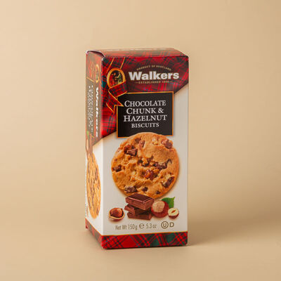Cookies con chips de chocolate y avellanas Walkers 150g 