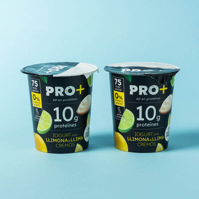 Yogur cremoso 0% limón y lima PRO+ Ametller Origen 125g - 2uds. 