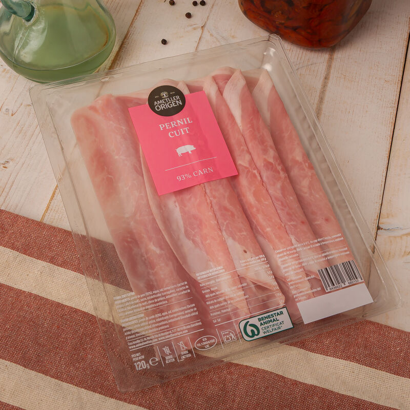 Jamón cocido tradicional Ametller Origen 120g 