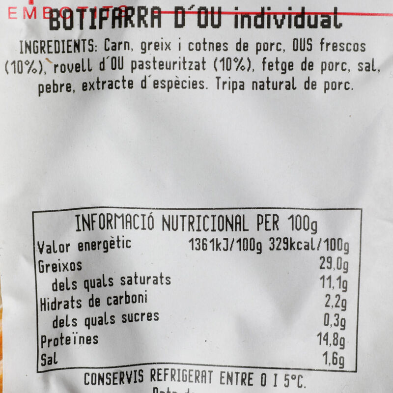 Botifarra d'ou Ametller Origen by Arnall 