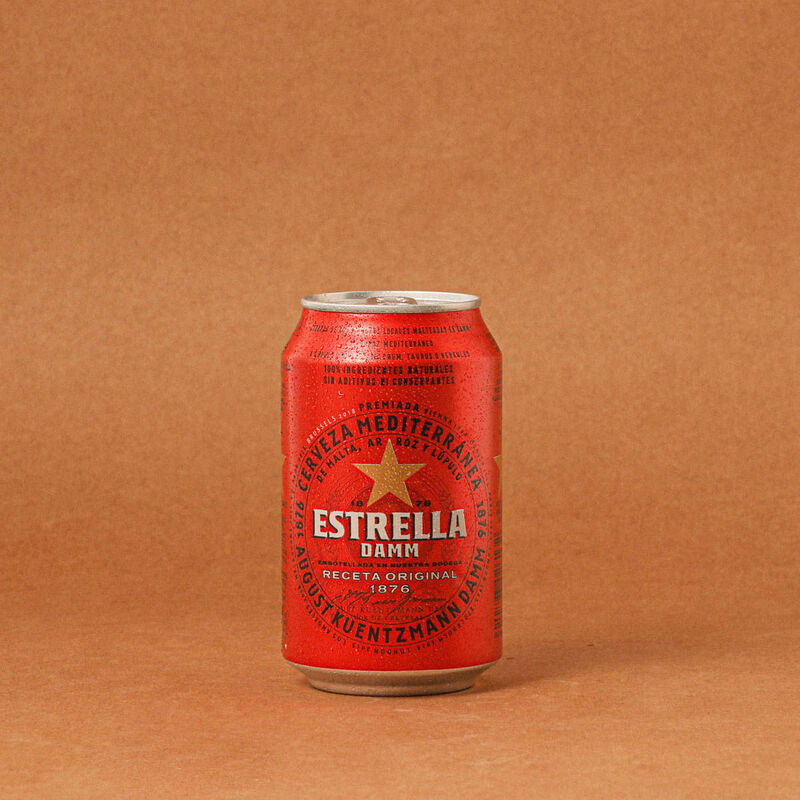 Cervesa en llauna Estrella DAMM 33cl 
