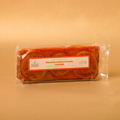 Torró de crema cremada i taronja Ametller Origen 200g 
