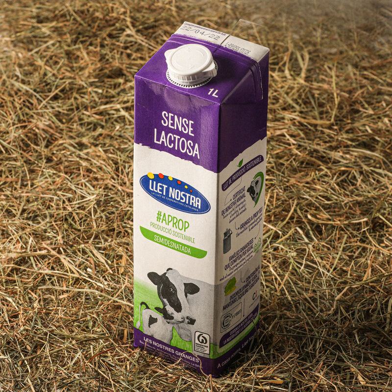 Llet semidesnatada sense lactosa LLET NOSTRA 1l 