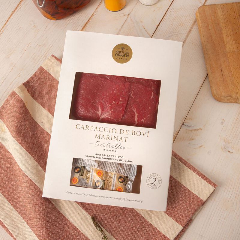 Carpaccio de boví marinat Ametller Origen 125g 