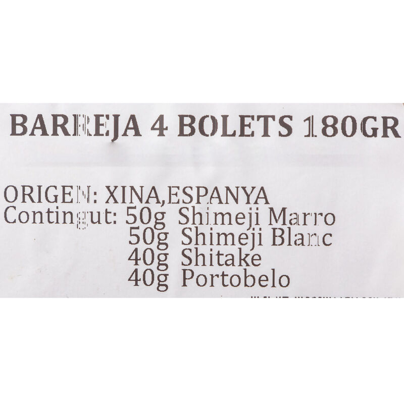 Barreja 4 Bolets 180g 