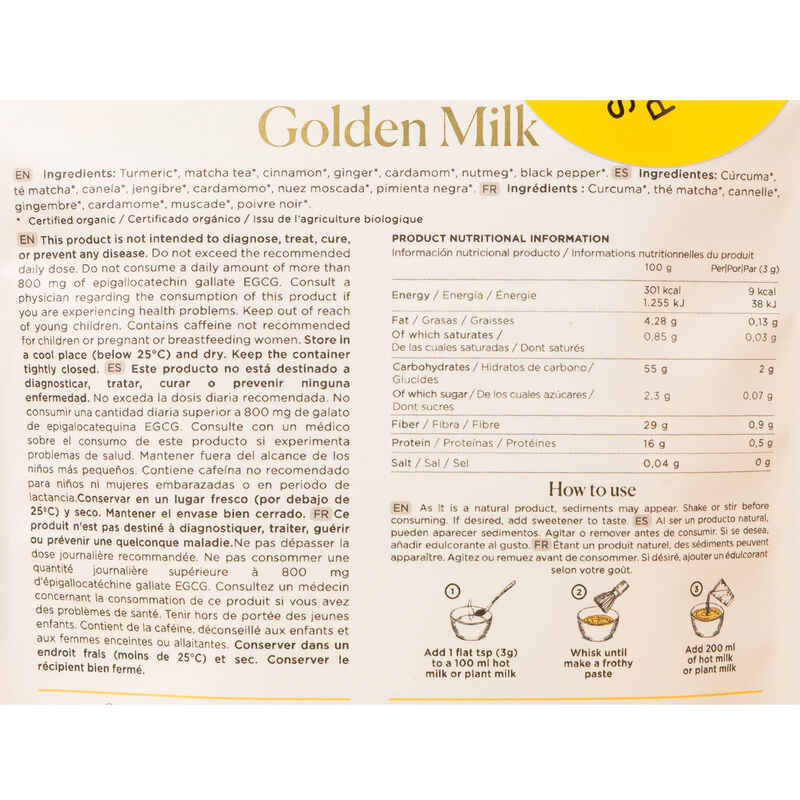 Té matcha golden milk Matcha&Co 80g 