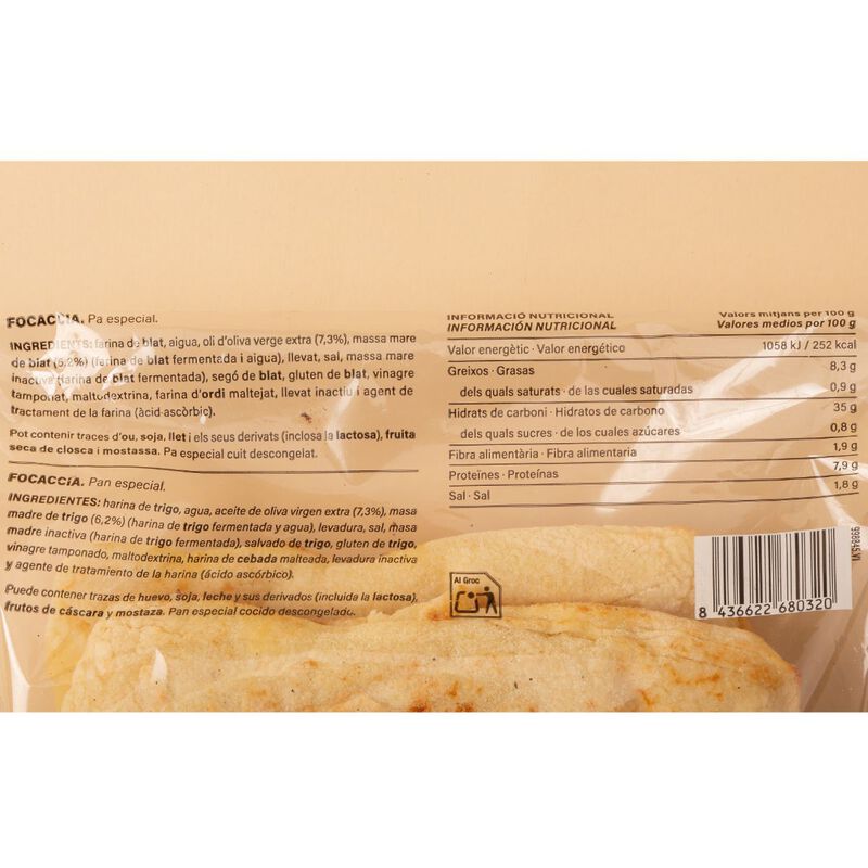 Focaccia Ametller Origen 310 g 