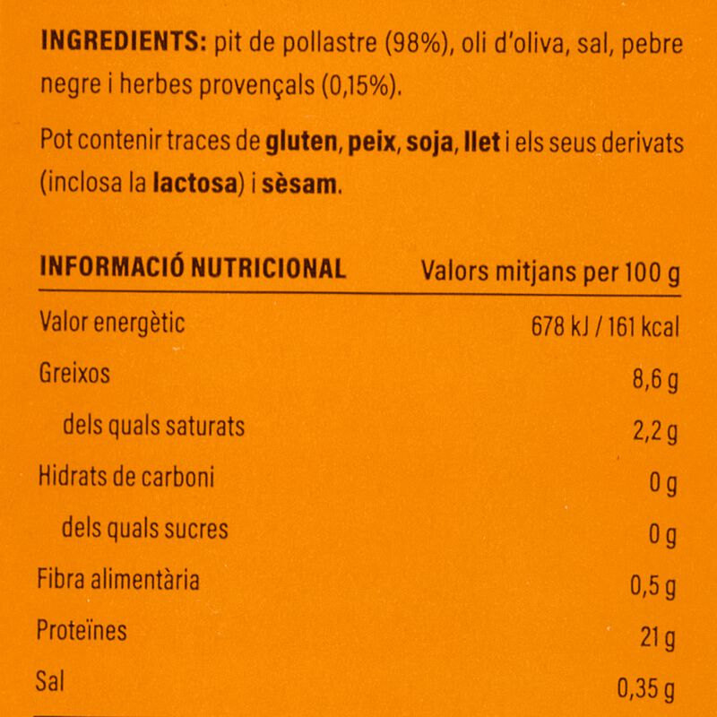 Pechuga de pollo a las finas hierbas Ametller Origen 180g