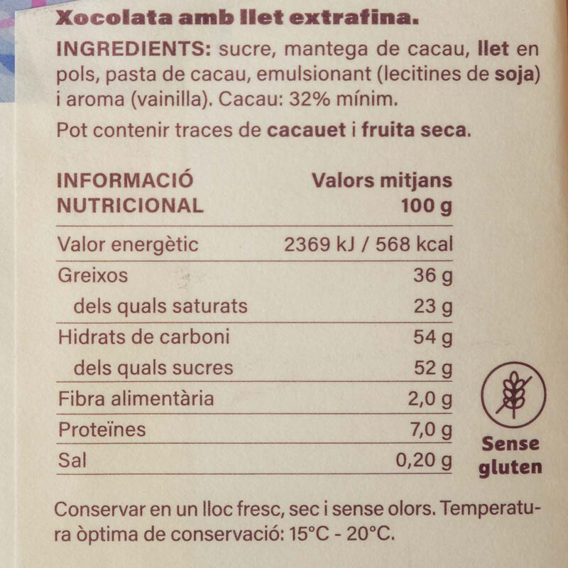 Chocolate con leche KA-KAW 85g
