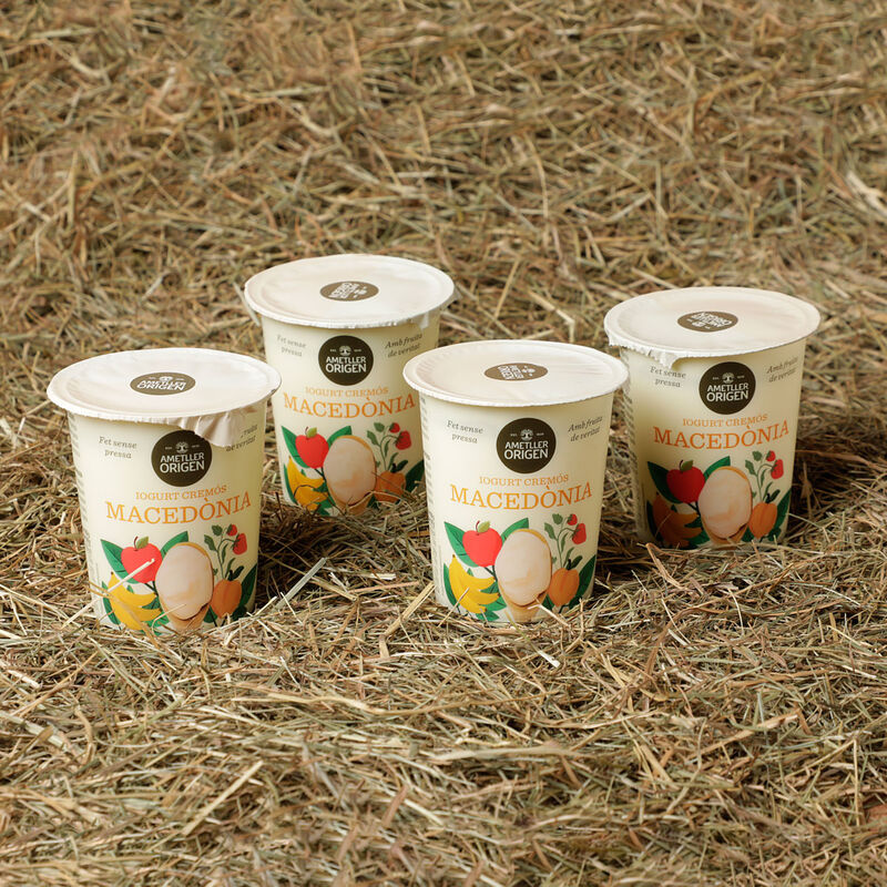 Yogur cremoso de macedonia Ametller Origen - 4uds.