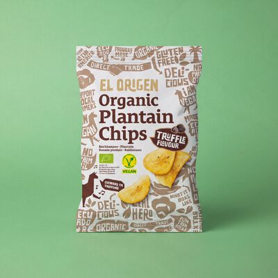 Chips de plátano trufa ecológicos El Origen 80g 
