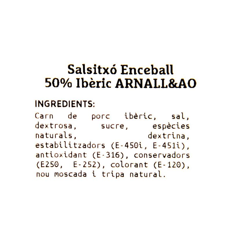 Salchichón de cebo 50% Ibérico Ametller Origen by Arnall 