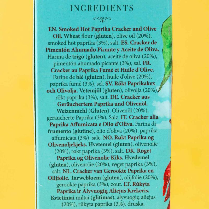 Crackers de pebre vermell fumat Lady Joseph 100g 