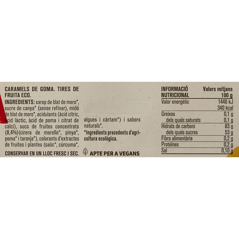 Tires fruita ecològiques Ametller Origen 80g 