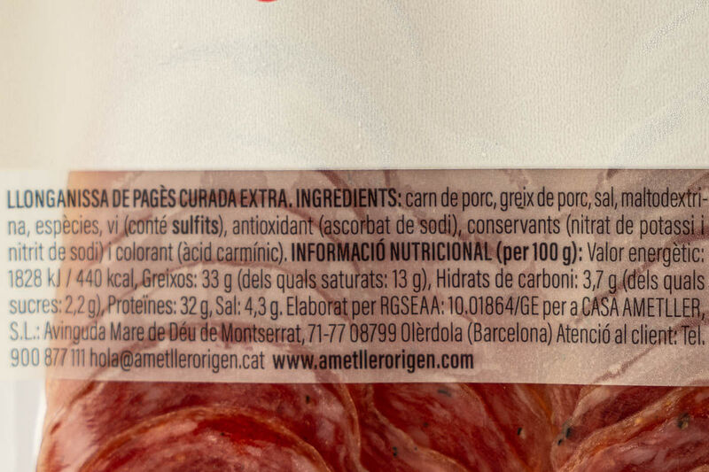 Llonganissa de pagès Essencials 80g 