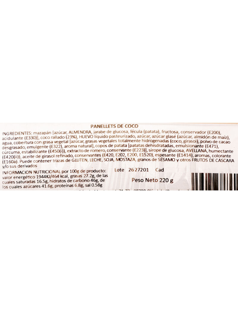 Surtido panellets de coco Ametller Origen 220g - 12uds.