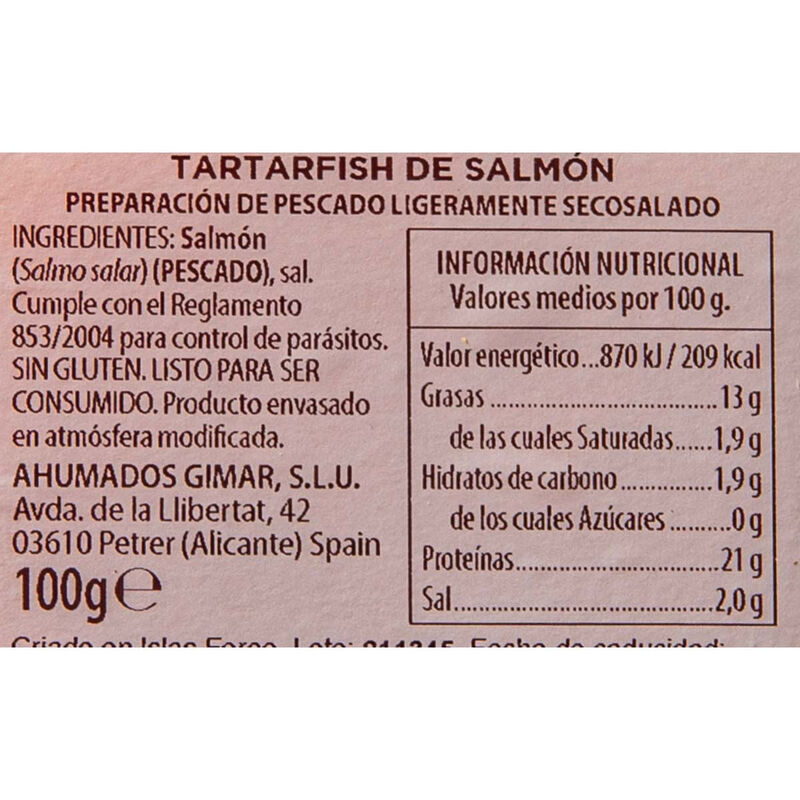 Tàrtar de salmó GIMAR 100g