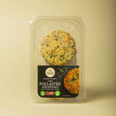 Burger vegetal sabor pollo y espinacas Ametller Origen 200g 