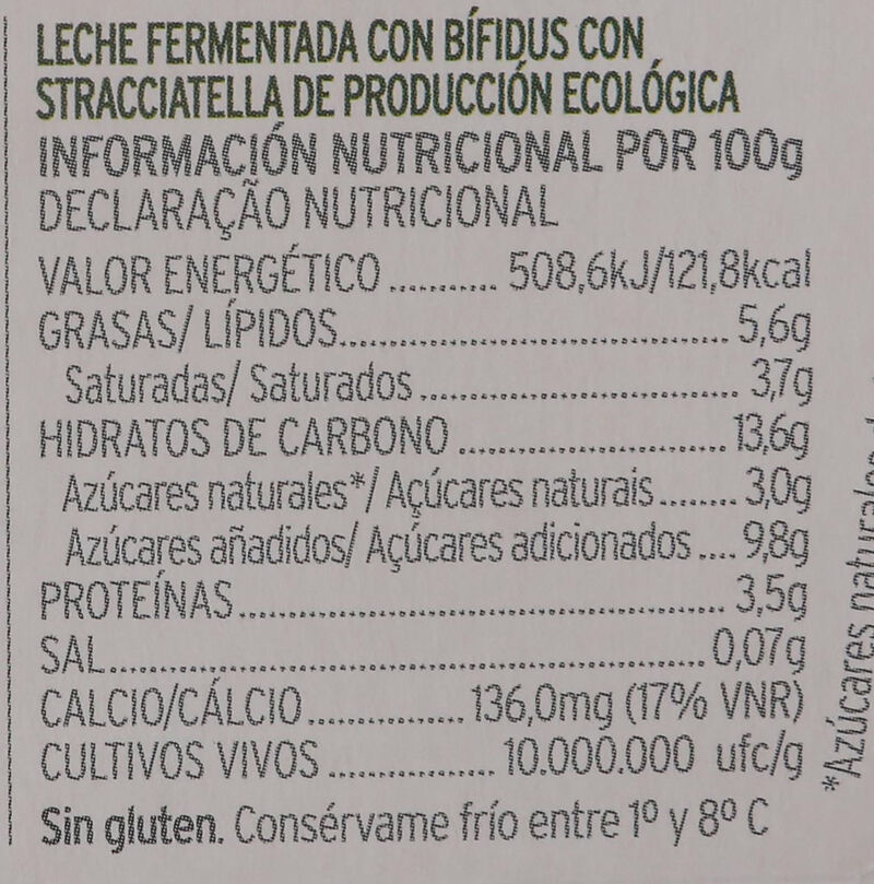 Yogur griego ecológico con stracciatella Casa Xanceda 125 g 2 uds. 
