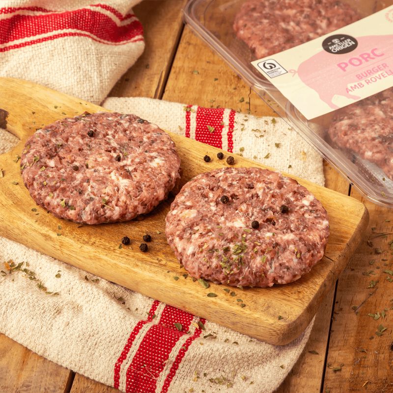 Burger de cerdo con setas Ametller Origen 120g - 2uds. 