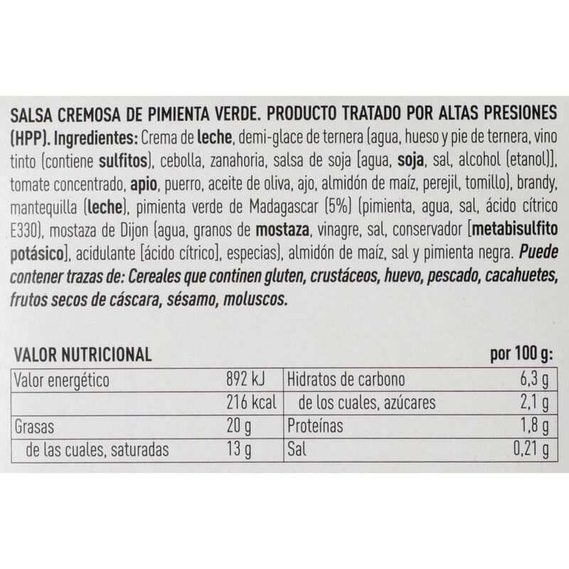 Salsa pimienta verde Gourmand and Guiard 150g 