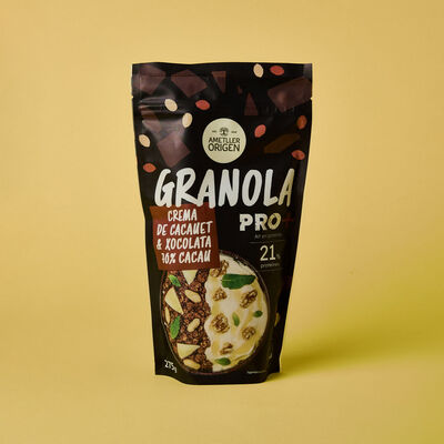 Granola de crema de cacahuete y chocolate Pro+ Ametller Origen 275g 