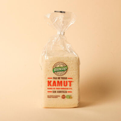 Pan de molde elaborado con harina de kamut y sin corteza BIOCOP 300g 