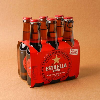 Cerveza Estrella Damm 20cl - pack 6uds. 