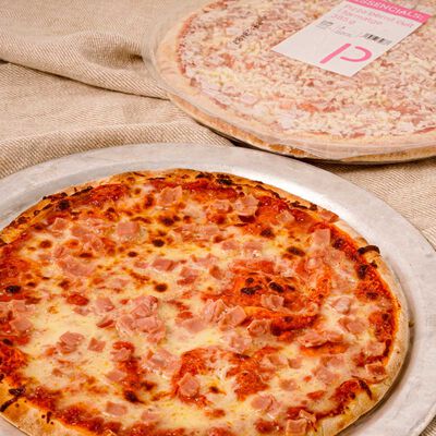Pizza de jamón y queso Essencials 385 g 