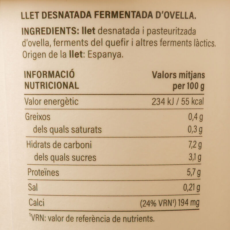 Quefir d'ovella desnatat Ametller Origen 450g 