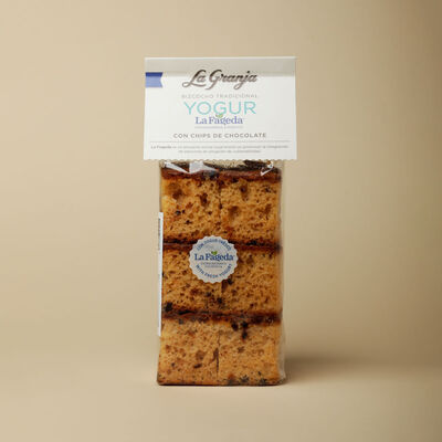 Bizcocho de yogur La Fageda con chips de chocolate La Granja 350g 