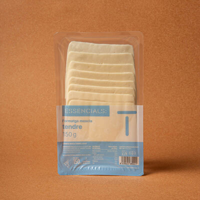 Queso mezcla tierno en lonchas Essencials 150g 