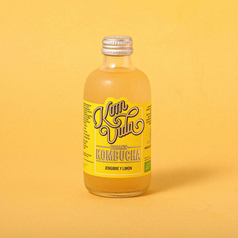 Kombutxa sabor gingebre i llimona Komvida 250ml 